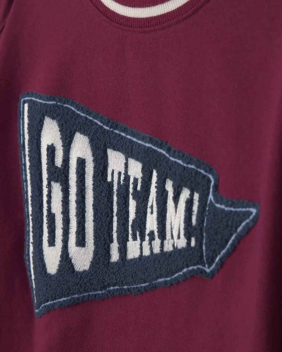 Boys 'Go Team!' Pullover Sweatshirt - Burgundy
