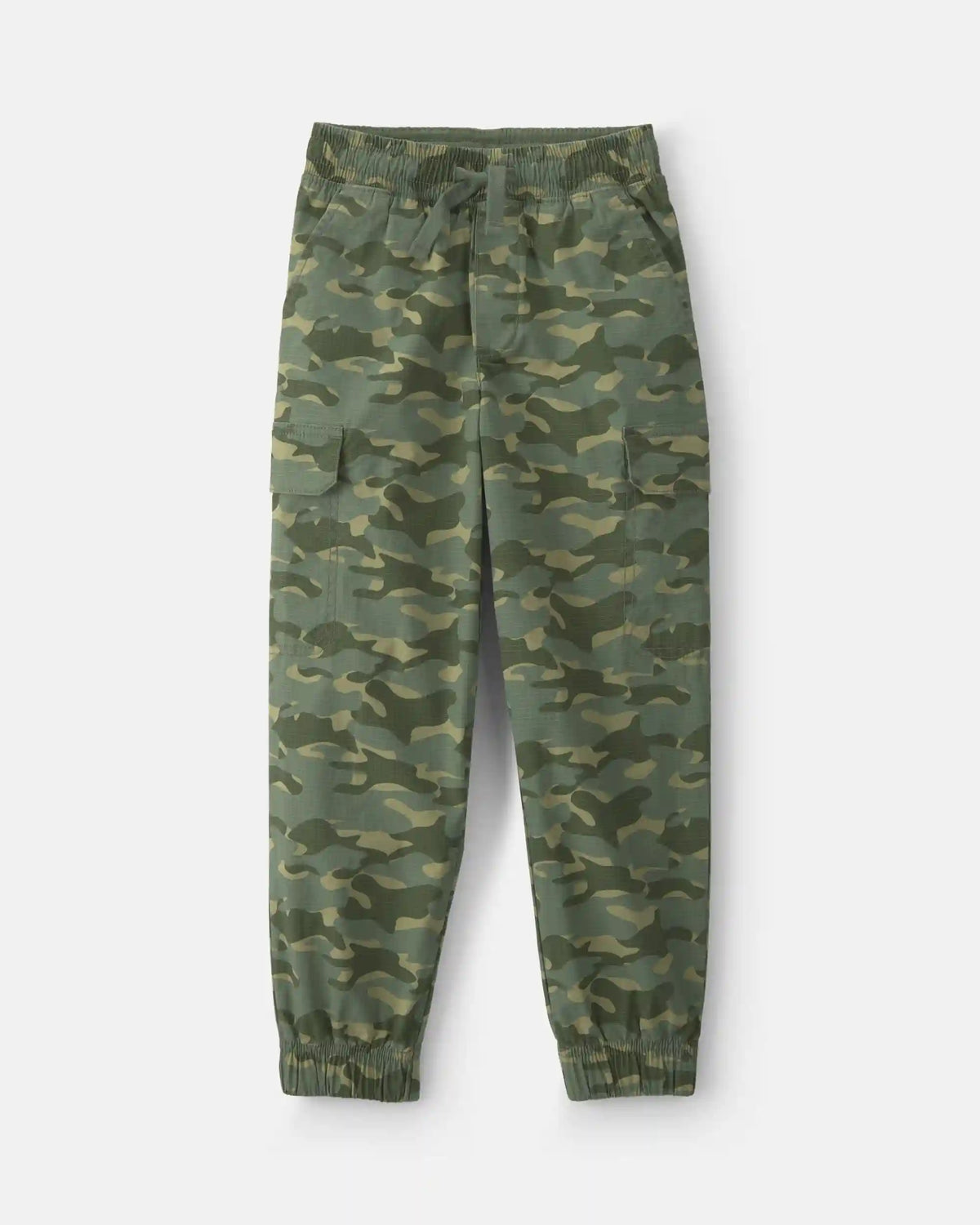 Boys Camo Cargo Joggers - Olive Green