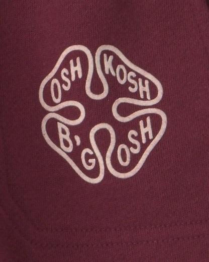 Boys French Terry Joggers - Burgundy