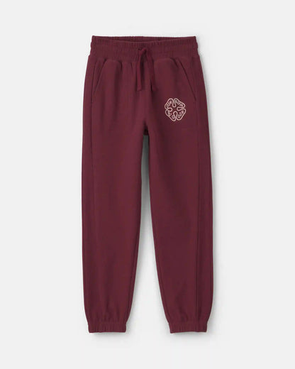 Boys French Terry Joggers - Burgundy