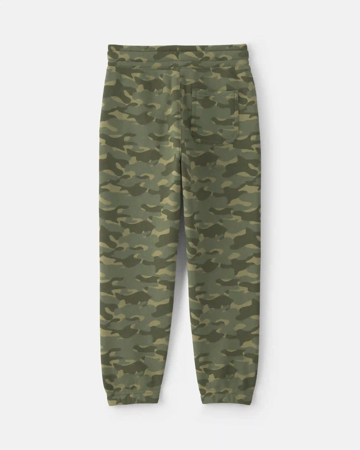 Boys Camo Fleece Joggers - Olive Green