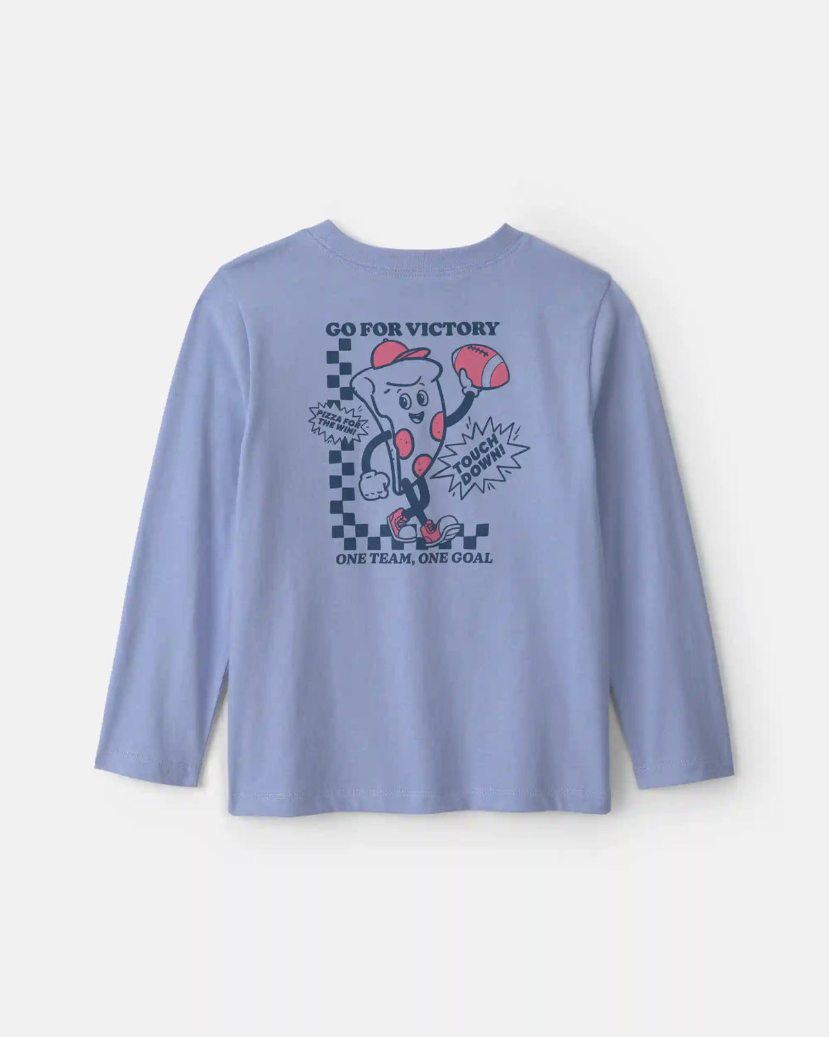 Boys Pizza Sports Long-Sleeve Graphic Tee - Blue