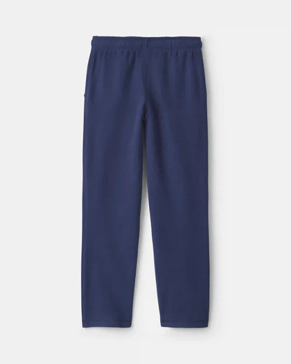Boys Fleece Wide-Leg Pants - Navy Blue