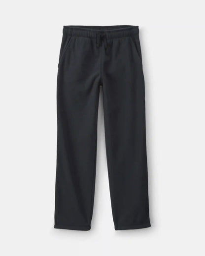 Boys Fleece Wide-Leg Pants - Black