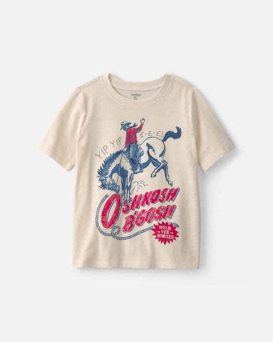 Boys Cowboy Graphic Tee - Cream