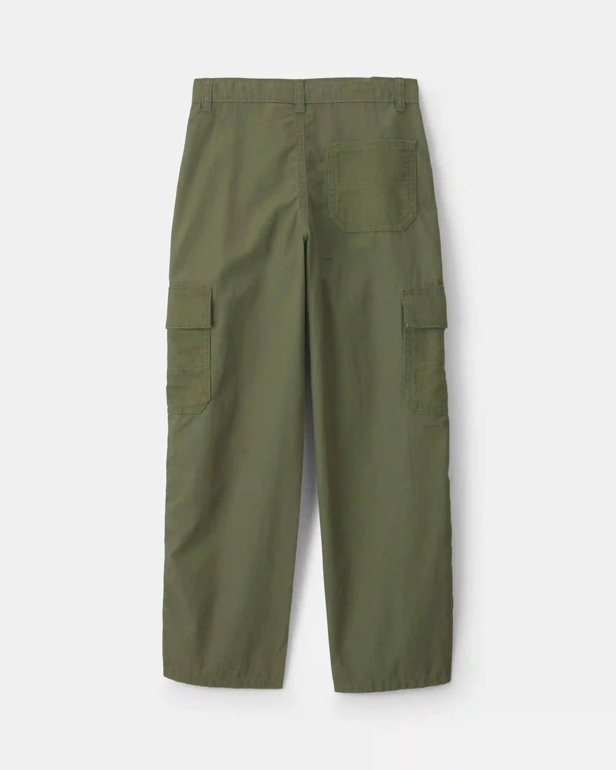 Boys Baggy Cargo Pants - Olive Green