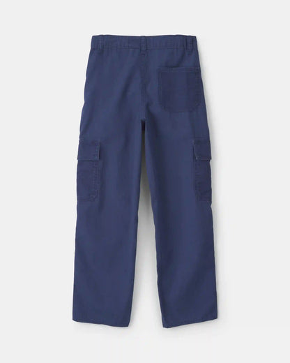 Boys Baggy Cargo Pants - Navy Blue