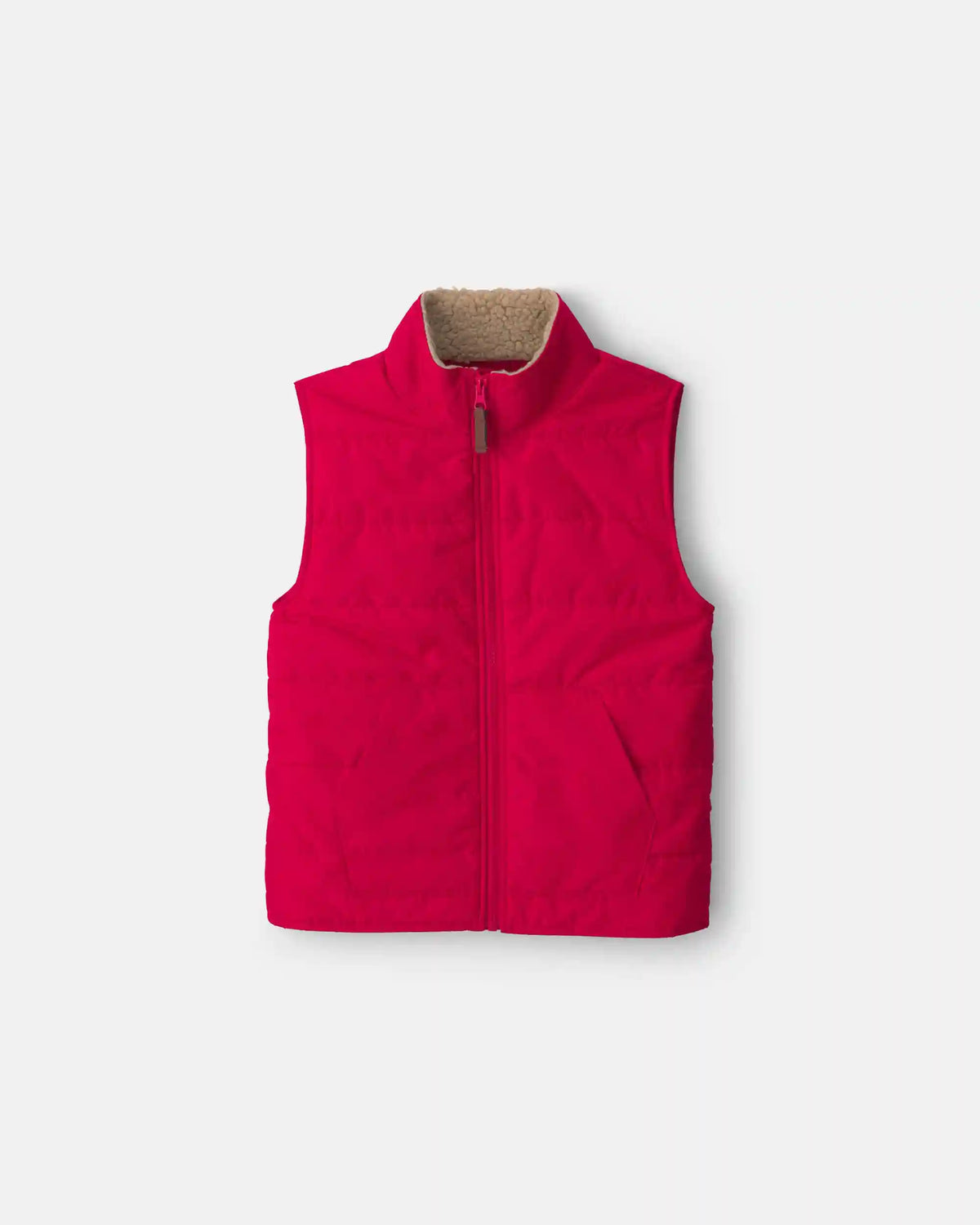 Boys Zip-Up Vest - Red