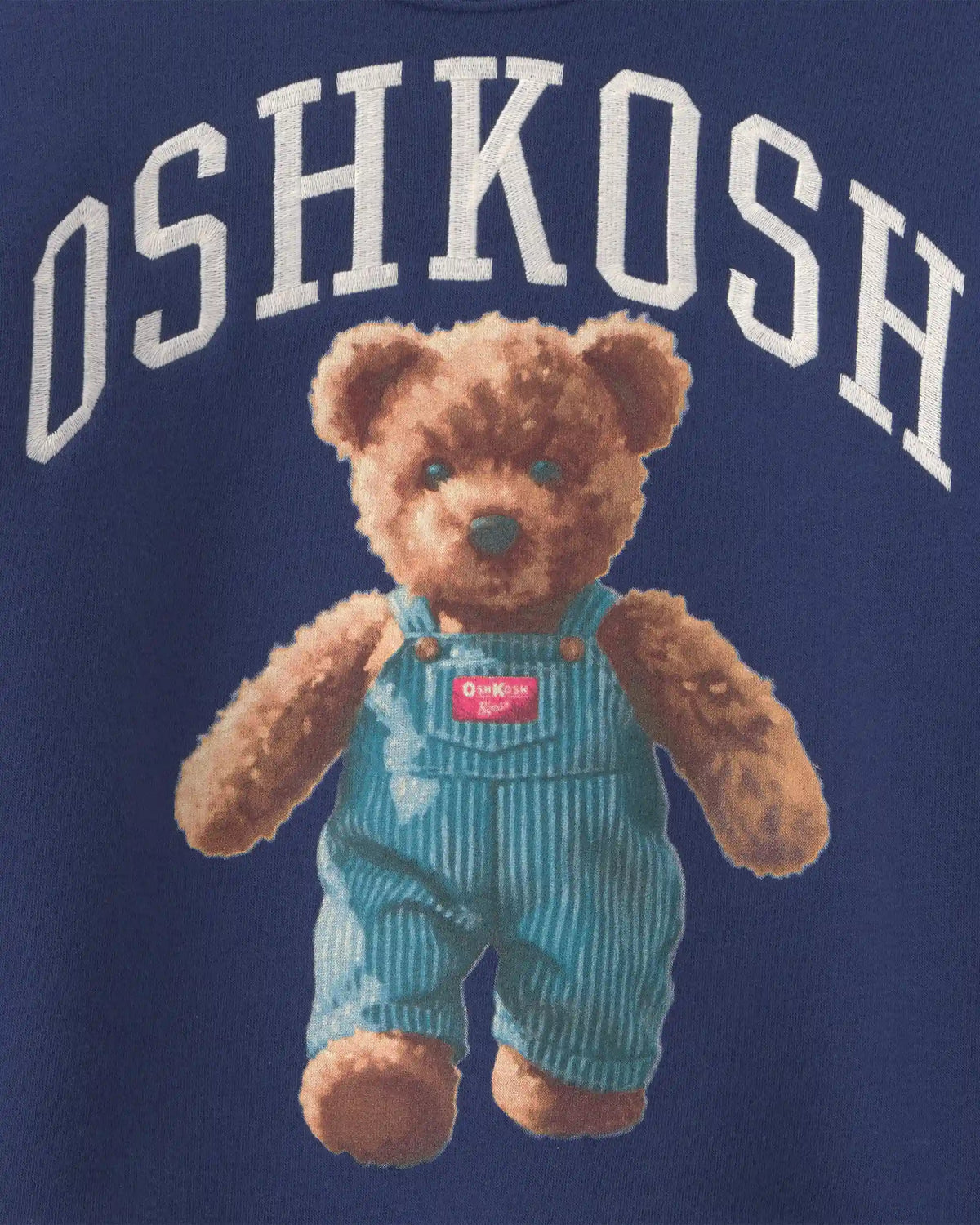 Boys OshKosh Bear Fleece Pullover Sweatshirt - Navy Blue