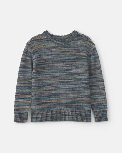 Boys Space Dye Sweater - Blue/Grey