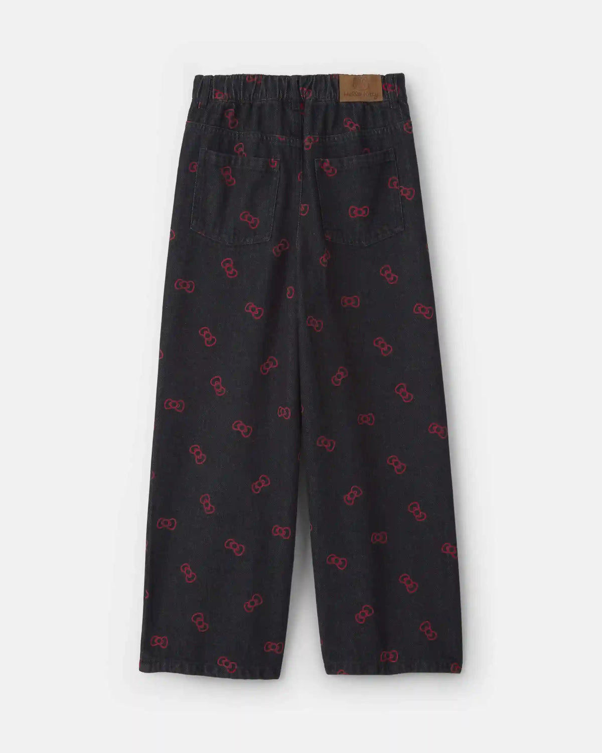 Girls Hello Kitty® Bow Baggy Jeans - Black/Red