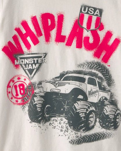 Boys 'Whiplash' Monster Jam Graphic Tee - Cream