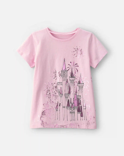 Girls Disney© Castle Graphic Tee - Pink