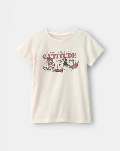 Girls Disney© Cats Graphic Tee - Cream