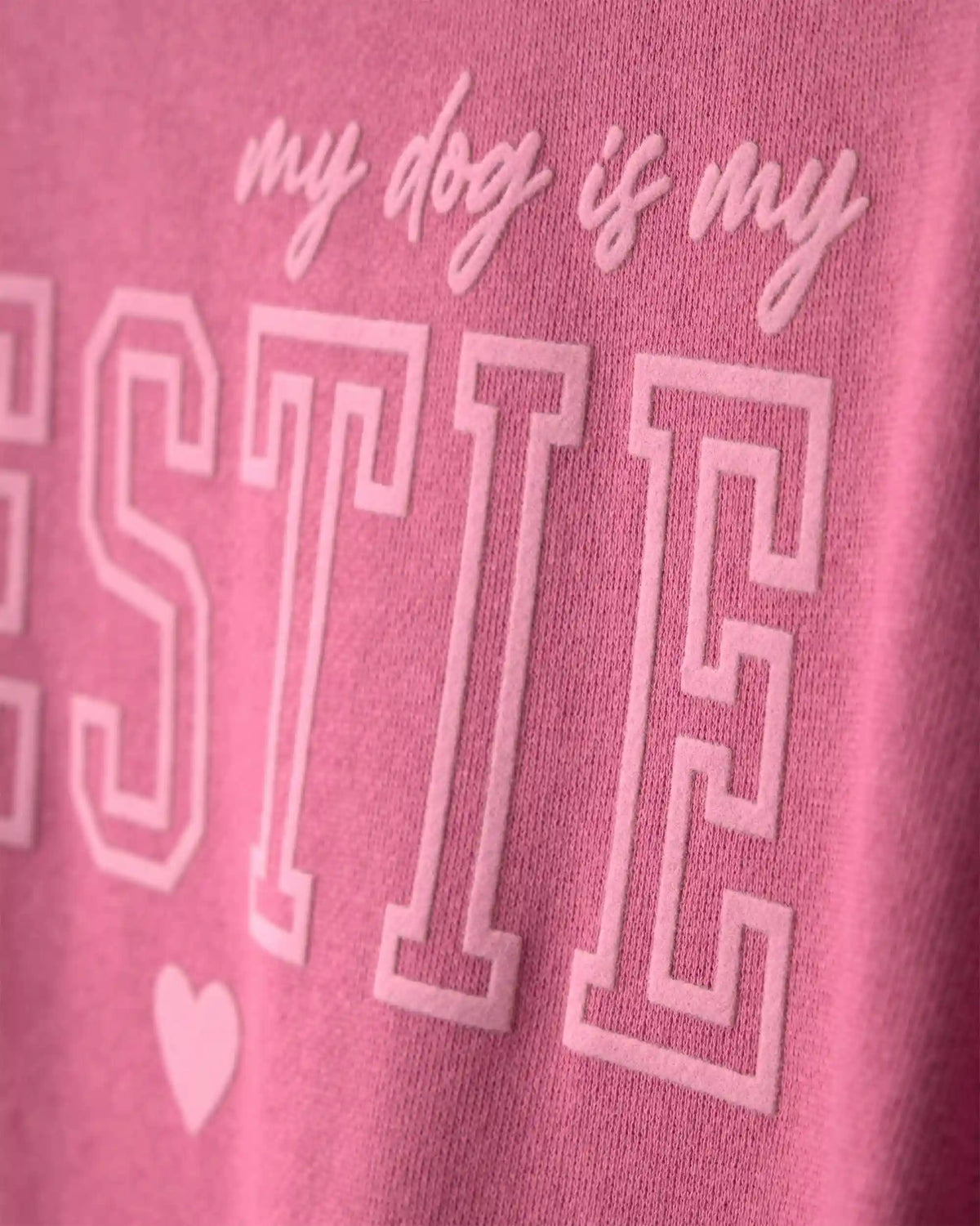Girls 'Bestie' French Terry Top - Pink