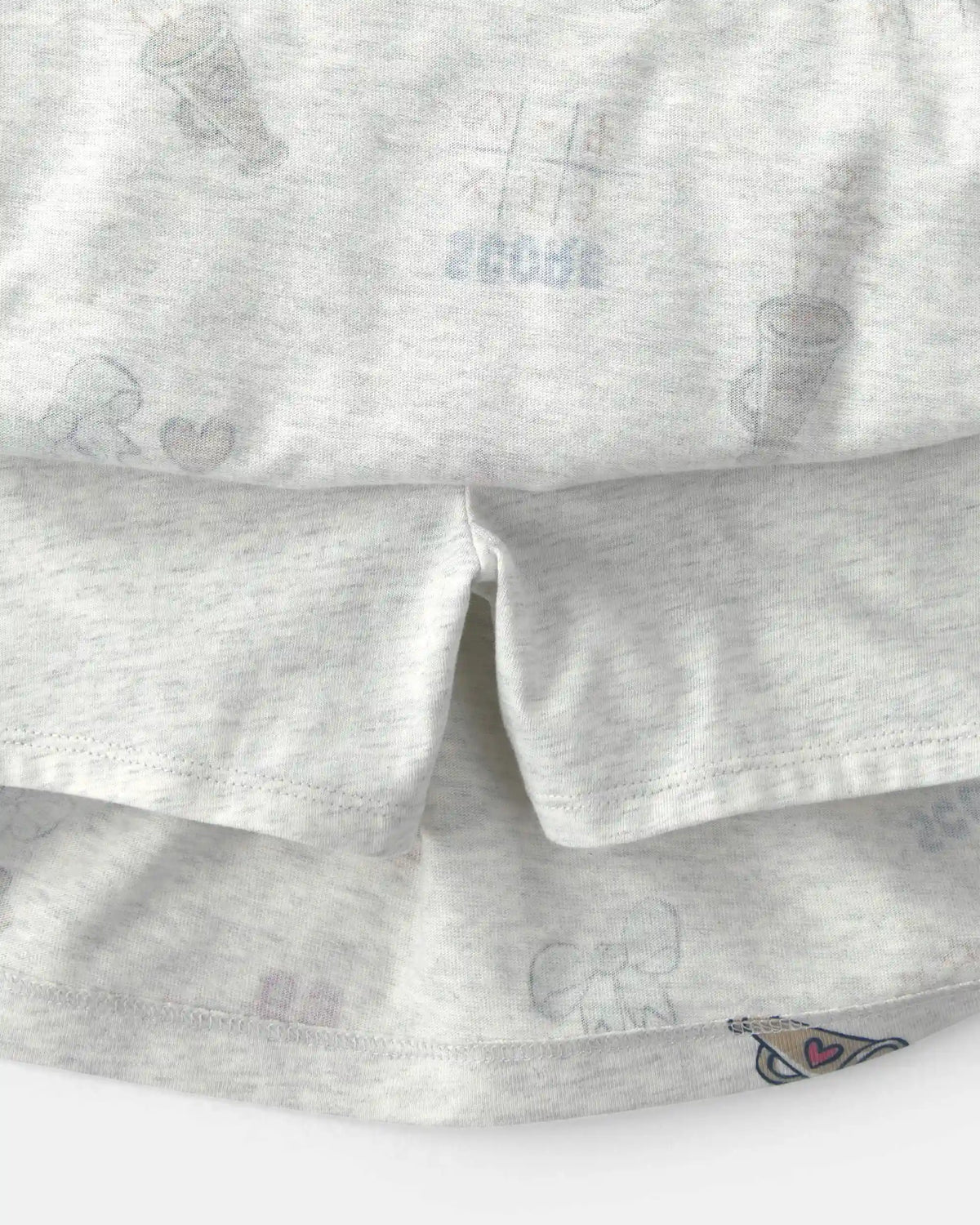 Girls 'Go Team' Cotton Skort - Grey