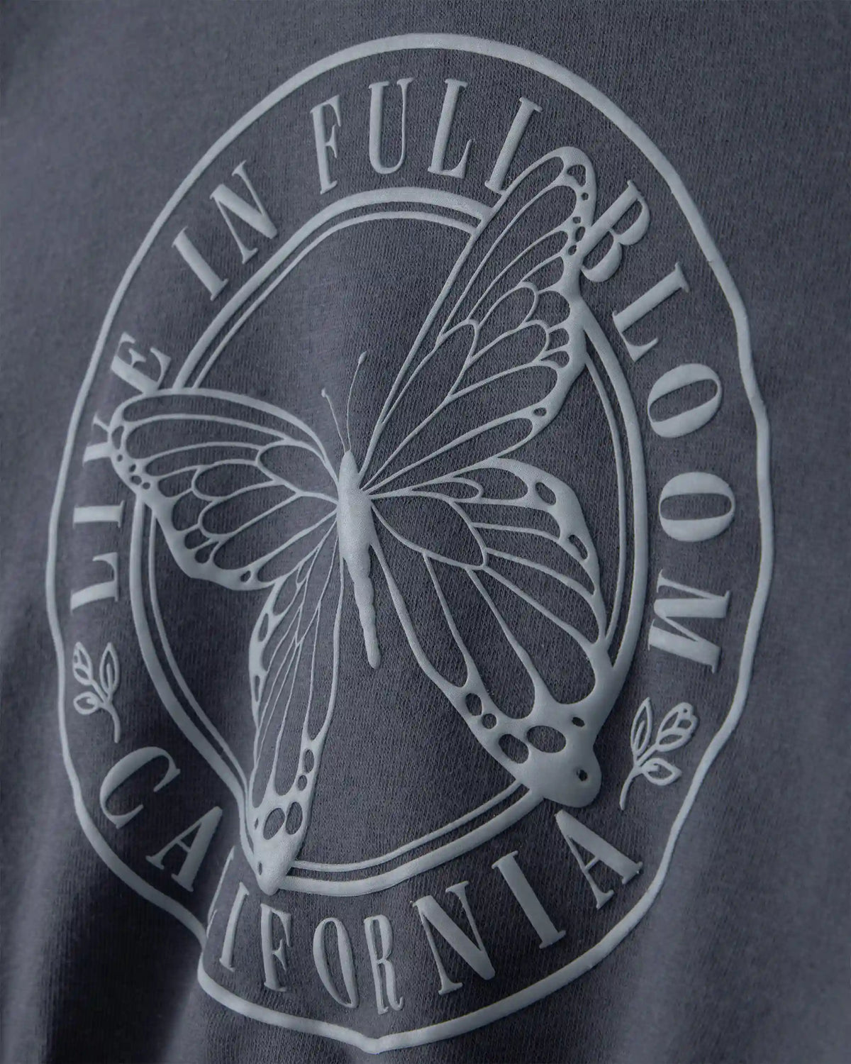 Girls 'Butterfly' Fleece Zip-Up Hoodie - Navy Blue