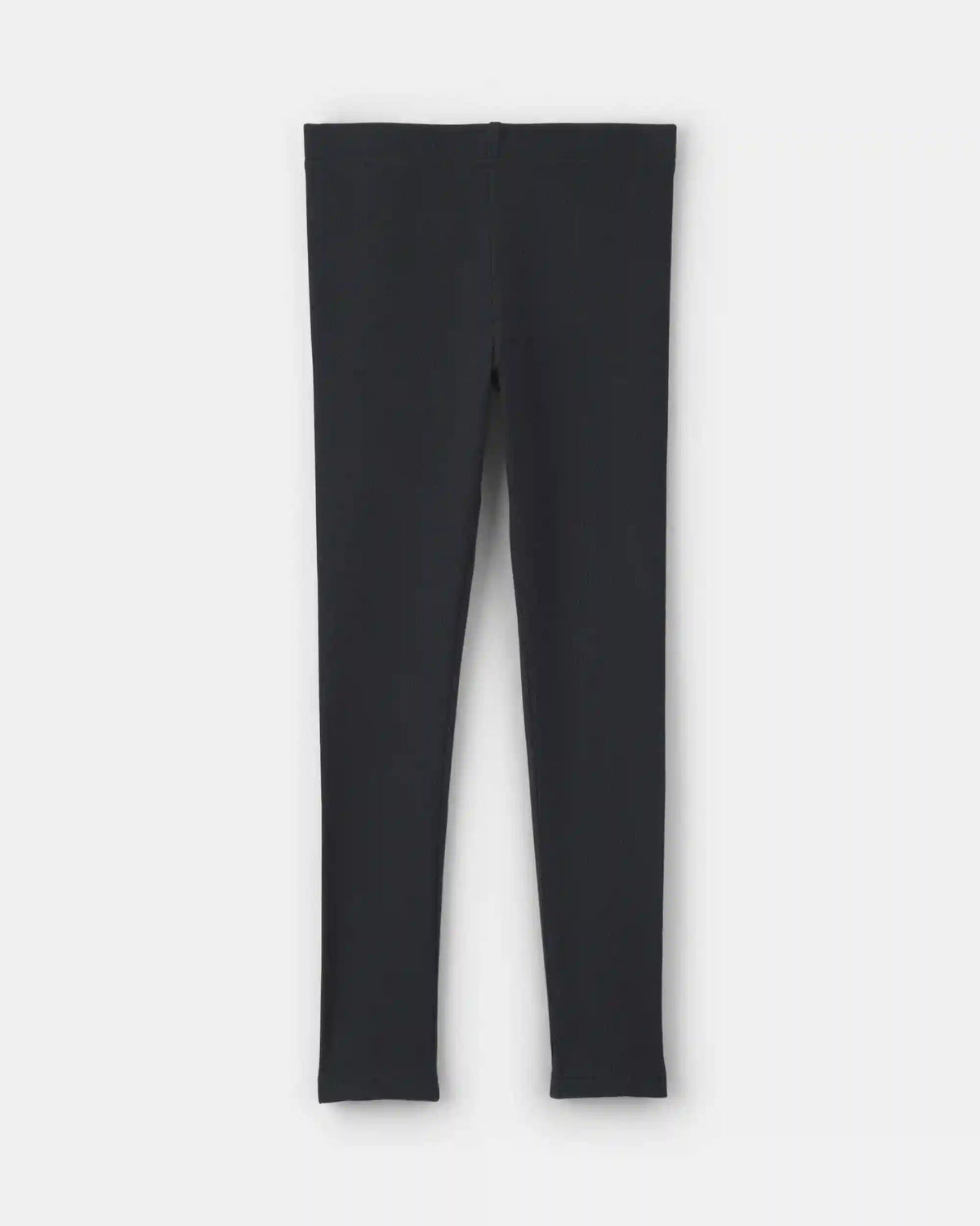 Girls Pull-On Stretch Rib Leggings - Black