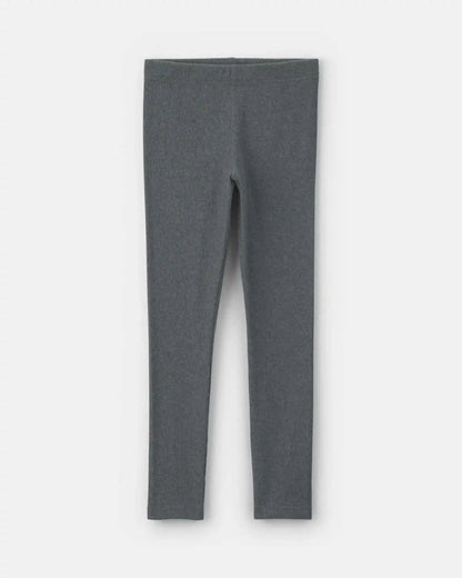 Girls Pull-On Stretch Rib Leggings - Grey