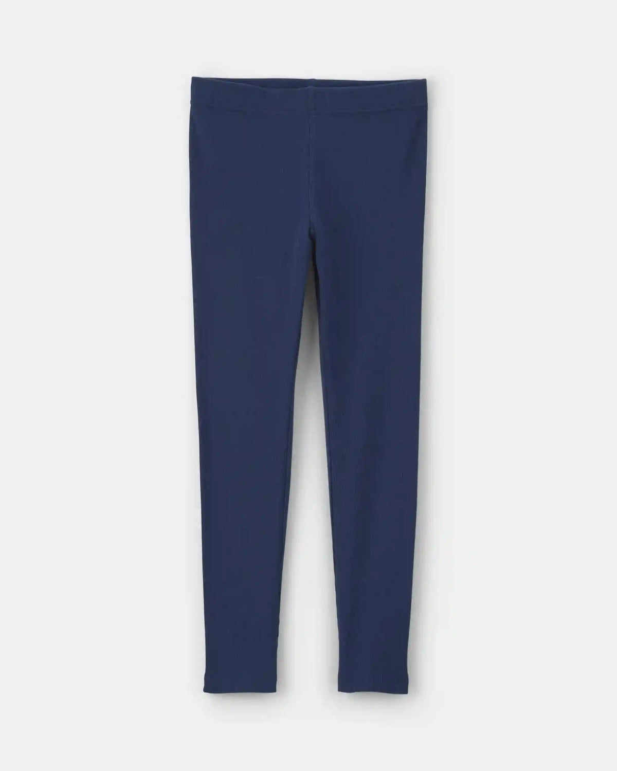 Girls Pull-On Stretch Rib Leggings - Navy Blue