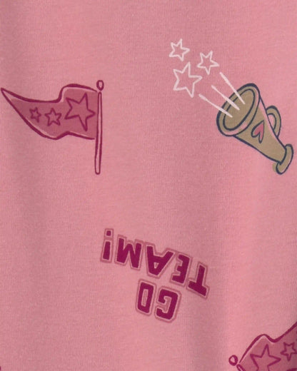 Girls School Spirit Pull-On Stretch Leggings - Pink