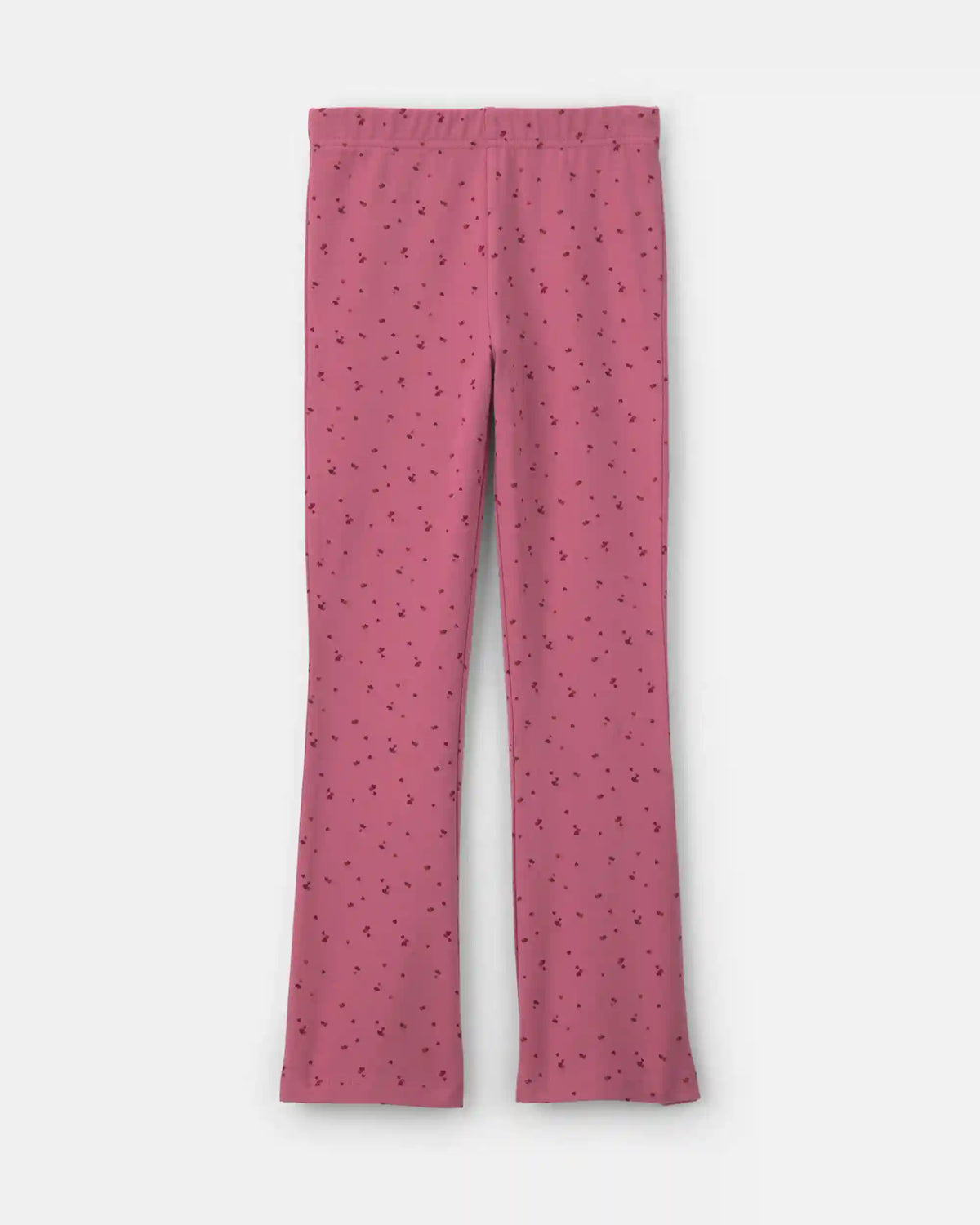 Girls Heart Cotton Pull-On Stretch Flare Leggings - Pink