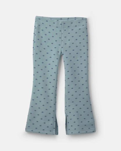 Girls 2-Piece Bow Fleece Pullover & Pant Set - Blue