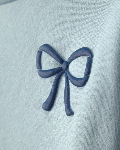 Girls 2-Piece Bow Fleece Pullover & Pant Set - Blue