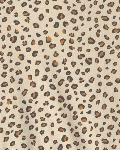 Girls Leopard Long-Sleeve Dress - Brown