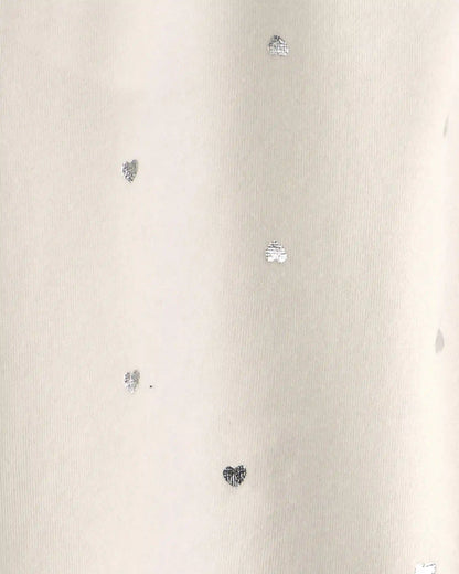 Girls Heart Fleece Barrel Pants - Cream
