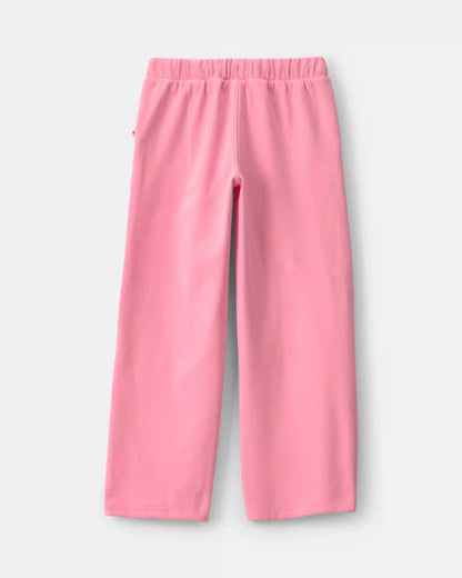 Girls Ribbed Pull-On Pants - Pink