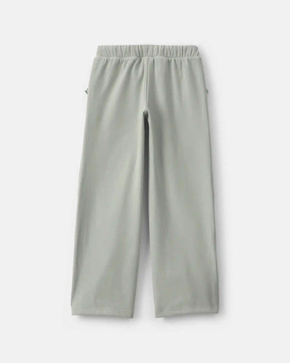 Girls Ribbed Pull-On Pants - Green