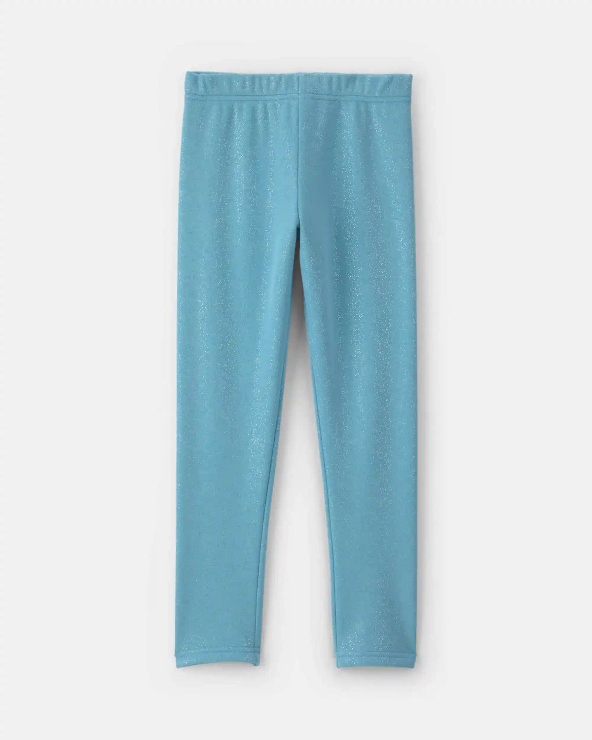 Girls Glitter Fleece Pull-On Stretch Leggings - Blue