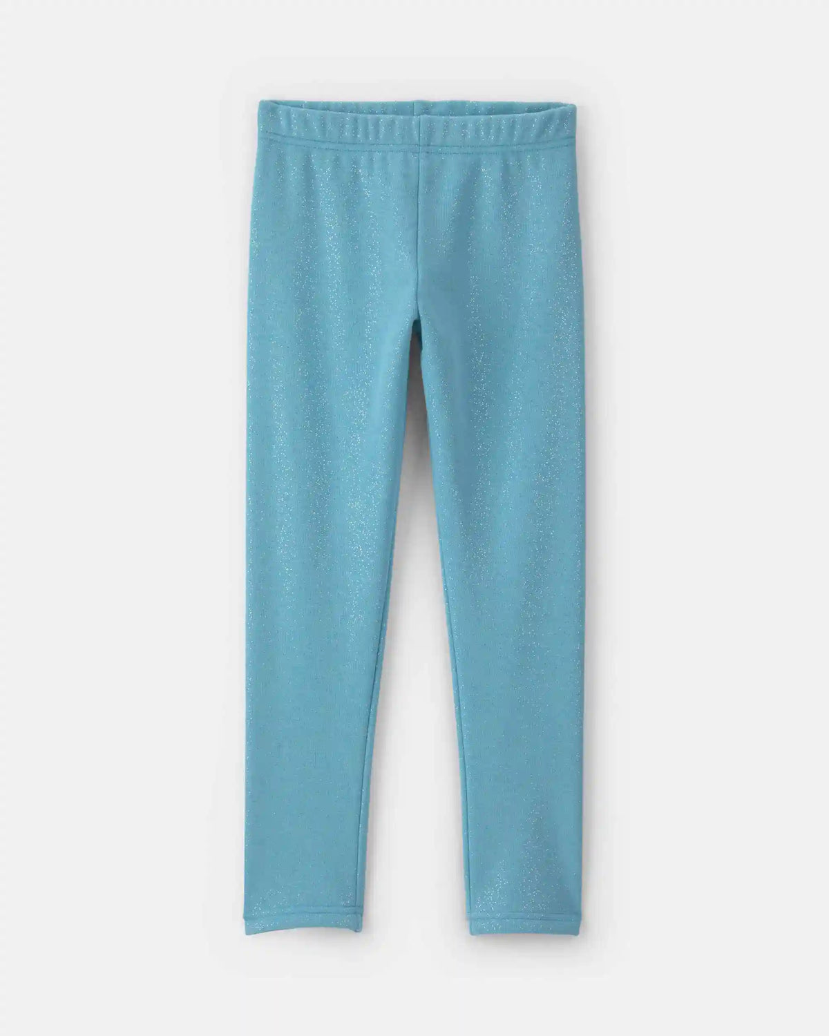 Girls Glitter Fleece Pull-On Stretch Leggings - Blue