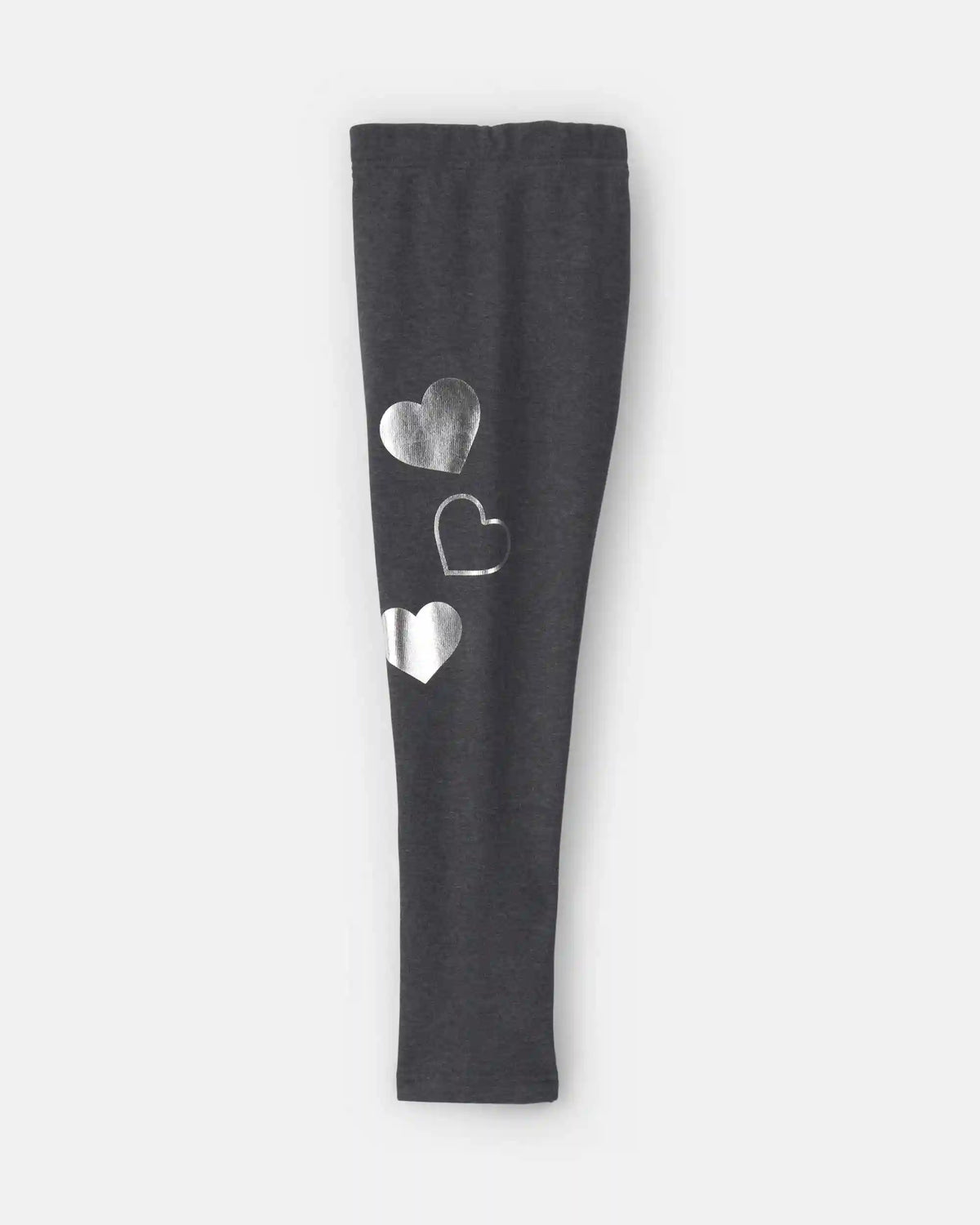 Girls Heart Fleece Pull-On Stretch Leggings - Grey