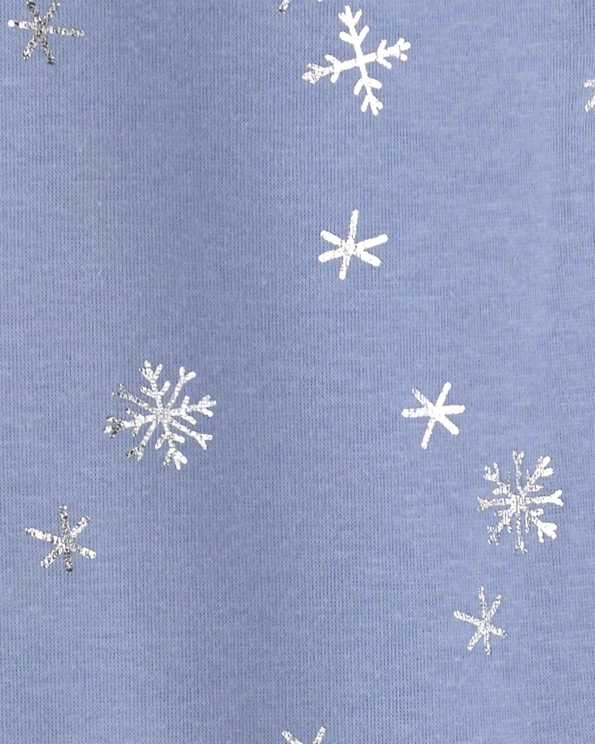 Girls Snowflake Fleece Pull-On Stretch Leggings - Blue/White