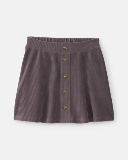 Girls Cotton Skirt - Dark Grey