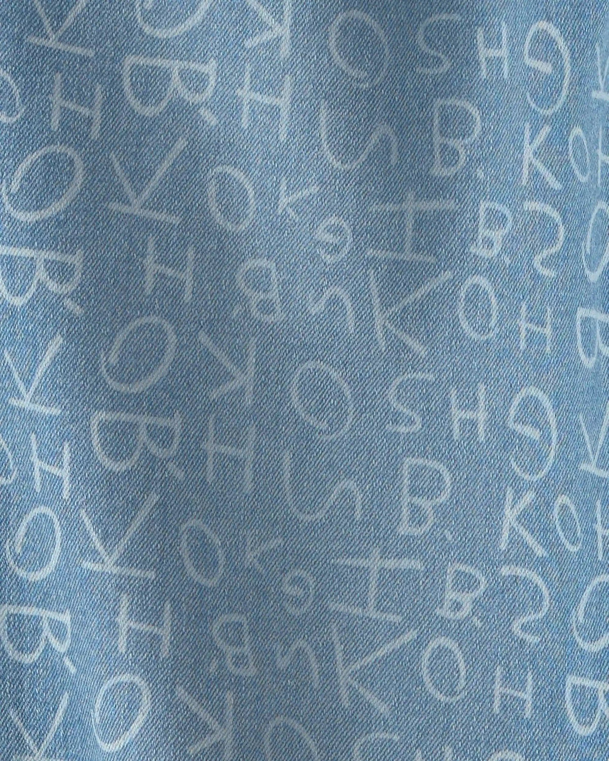 Girls Alphabet Denim Barrel Jeans - Light Wash