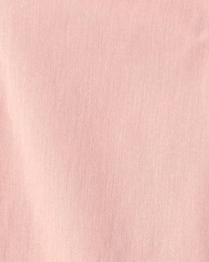Girls Twill Straight-Leg Pants - Pink