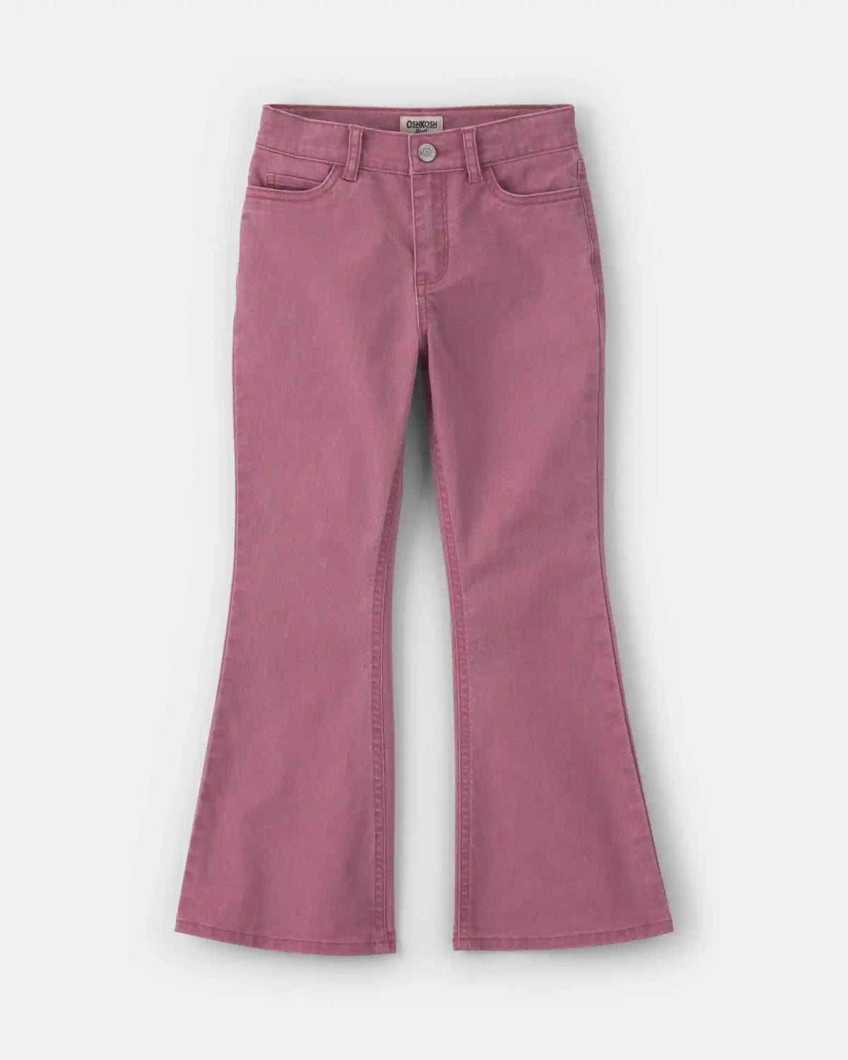 Girls Twill Flare Pants - Purple