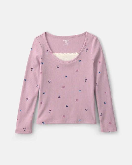 Girls Long-Sleeve Top - Purple