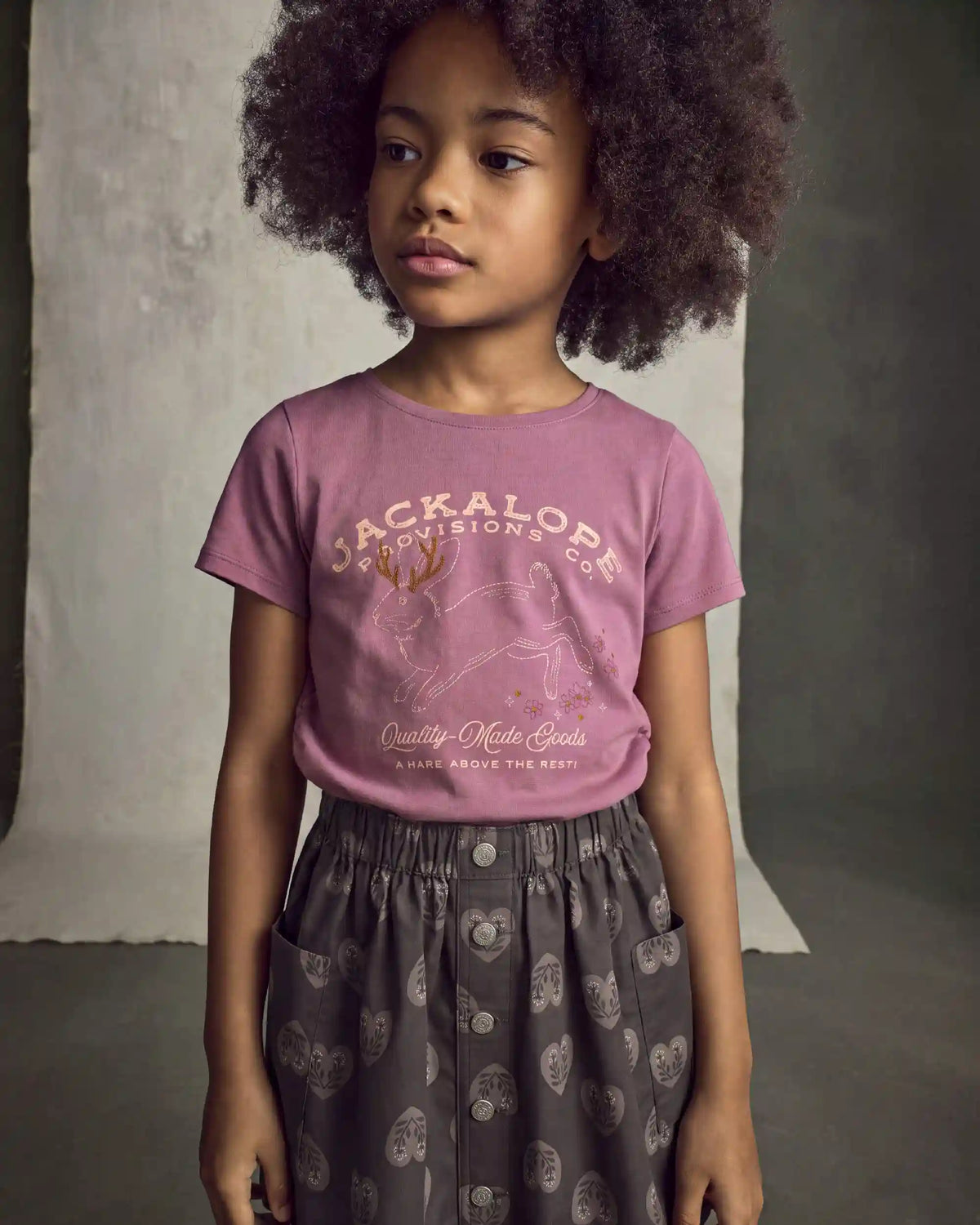 Girls 'Jackalope Provisions' Graphic Tee - Purple