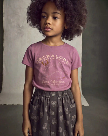 Girls 'Jackalope Provisions' Graphic Tee - Purple