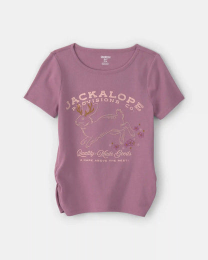 Girls 'Jackalope Provisions' Graphic Tee - Purple