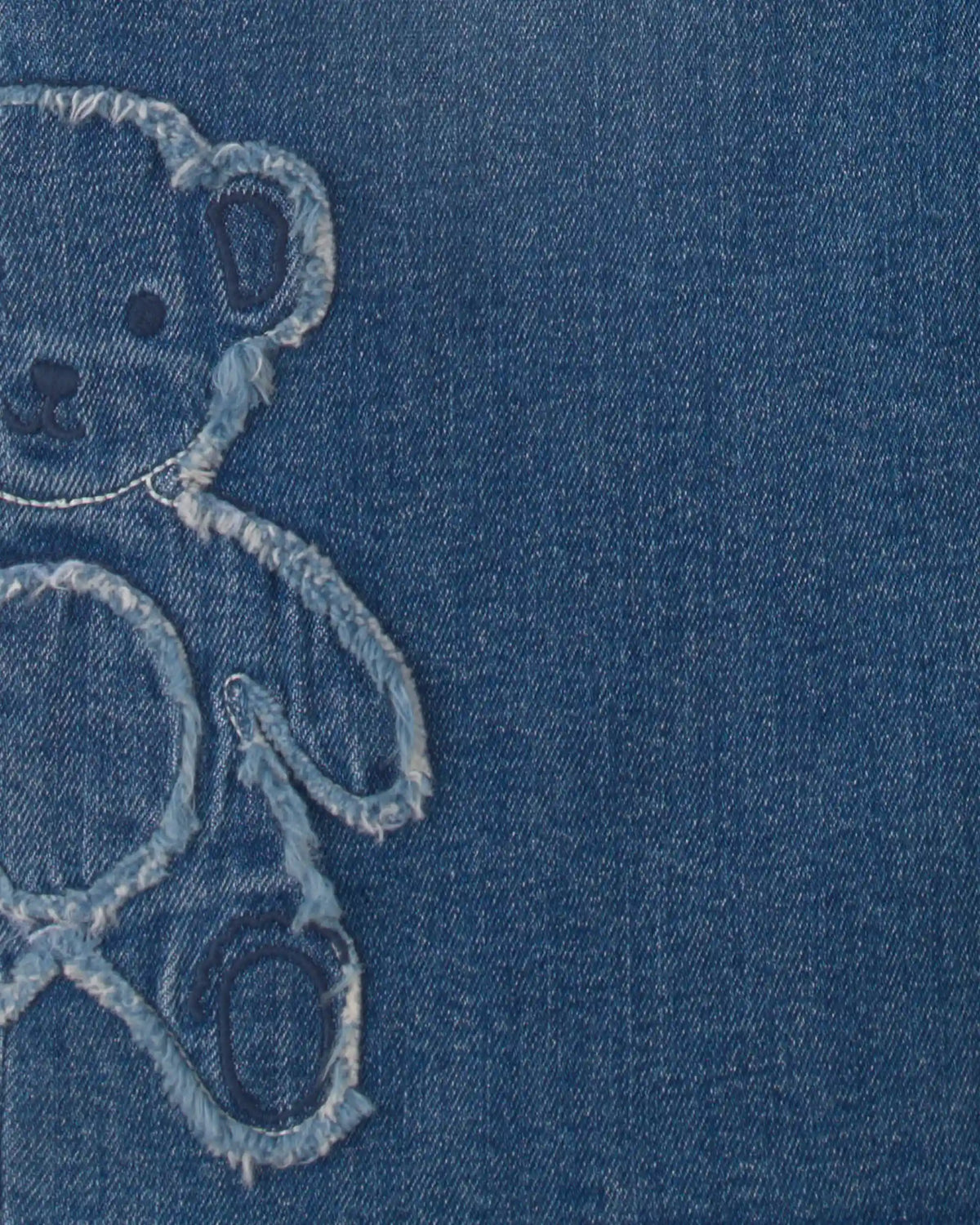Girls Bear Denim Wide-Leg Jeans - Medium Wash