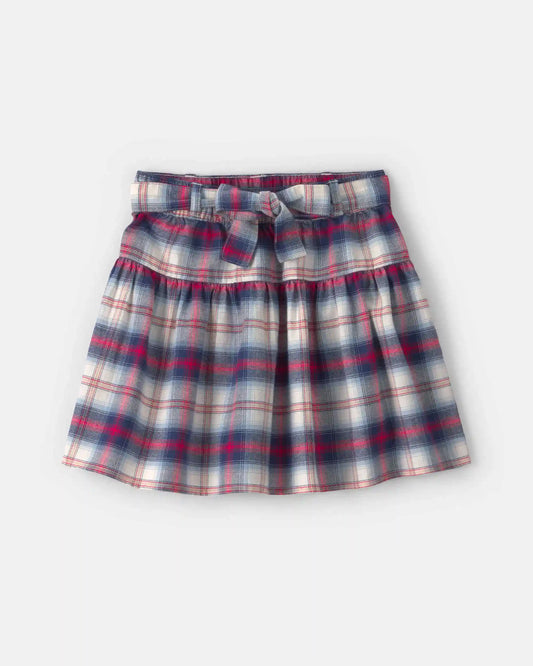 Girls Plaid Twill Skirt