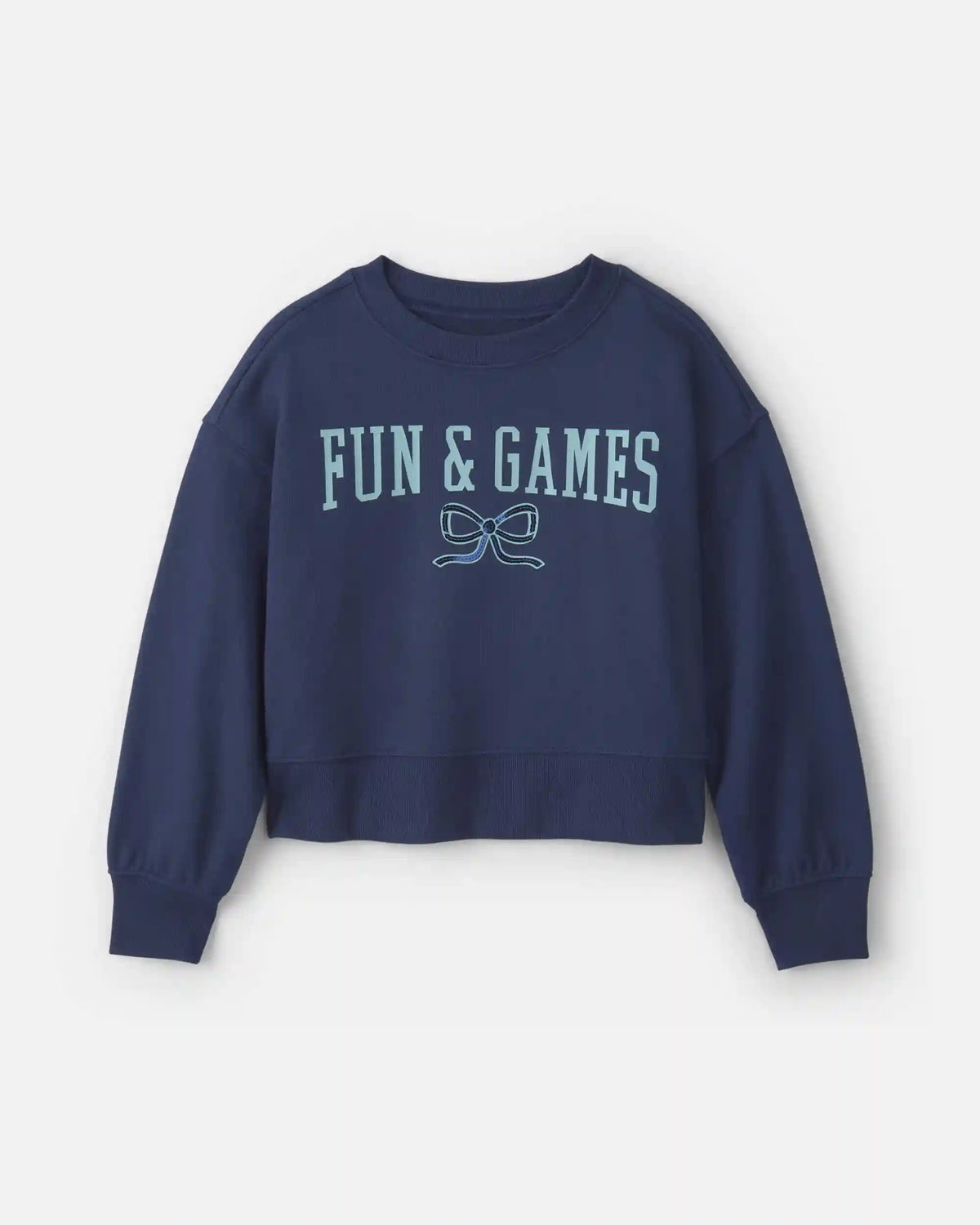 Girls 'Fun & Games 'Long-Sleeve Pullover Sweatshirt - Blue