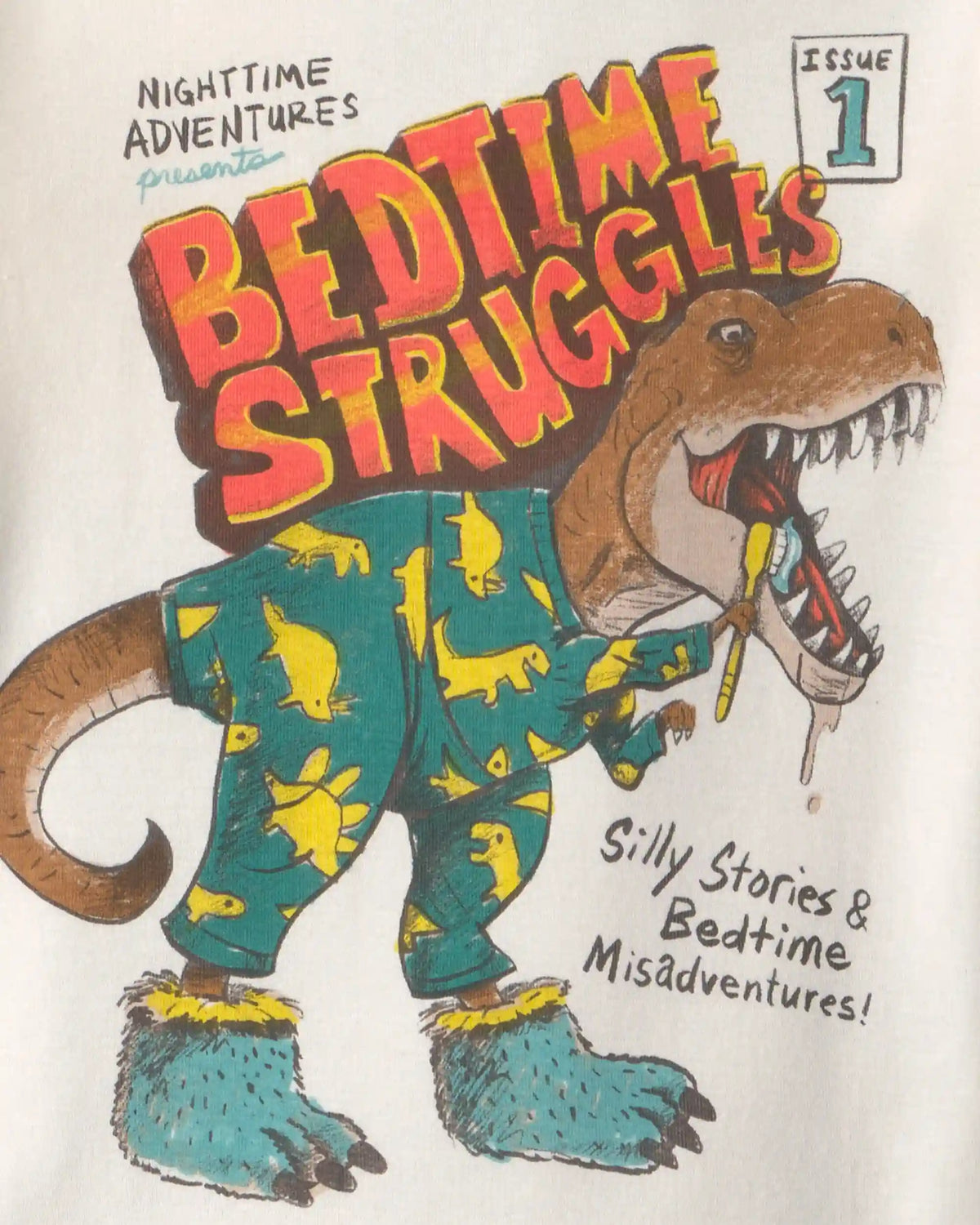 Boys 4-Piece Dinosaur 100% Cotton Snug Fit Pajama Set - Green