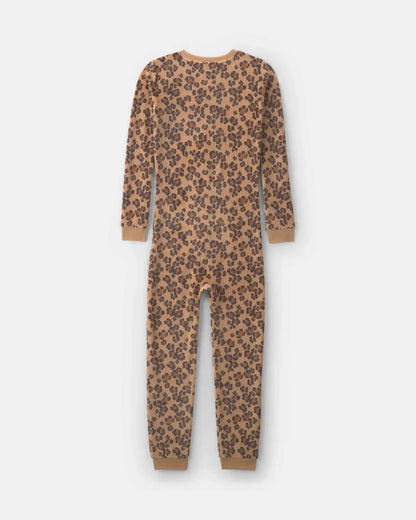 Girls 1-Piece Leopard DreamPlush Snug Fit Pajama - Brown
