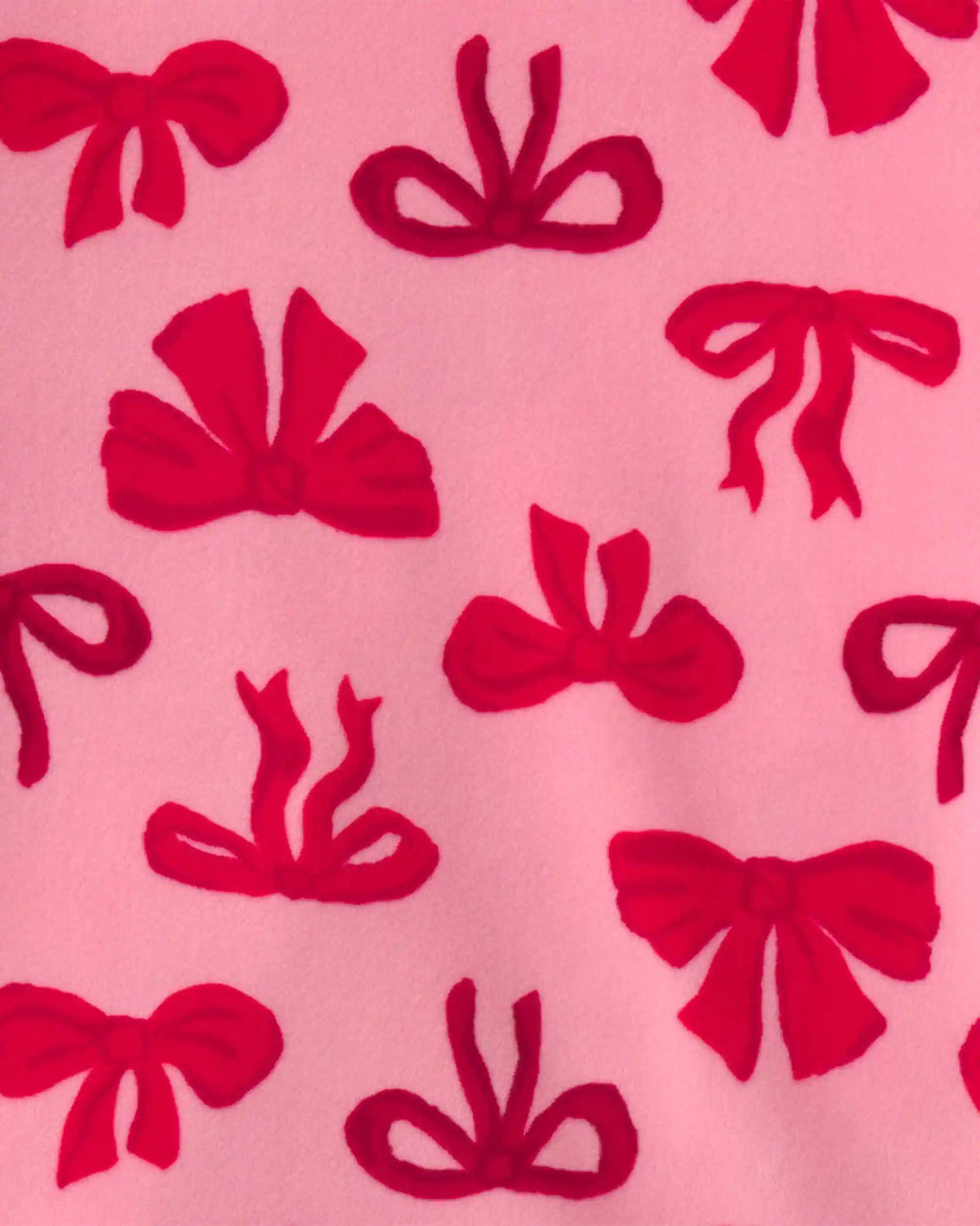 Girls 2-Piece Bows DreamPlush Snug Fit Pajama Set - Pink